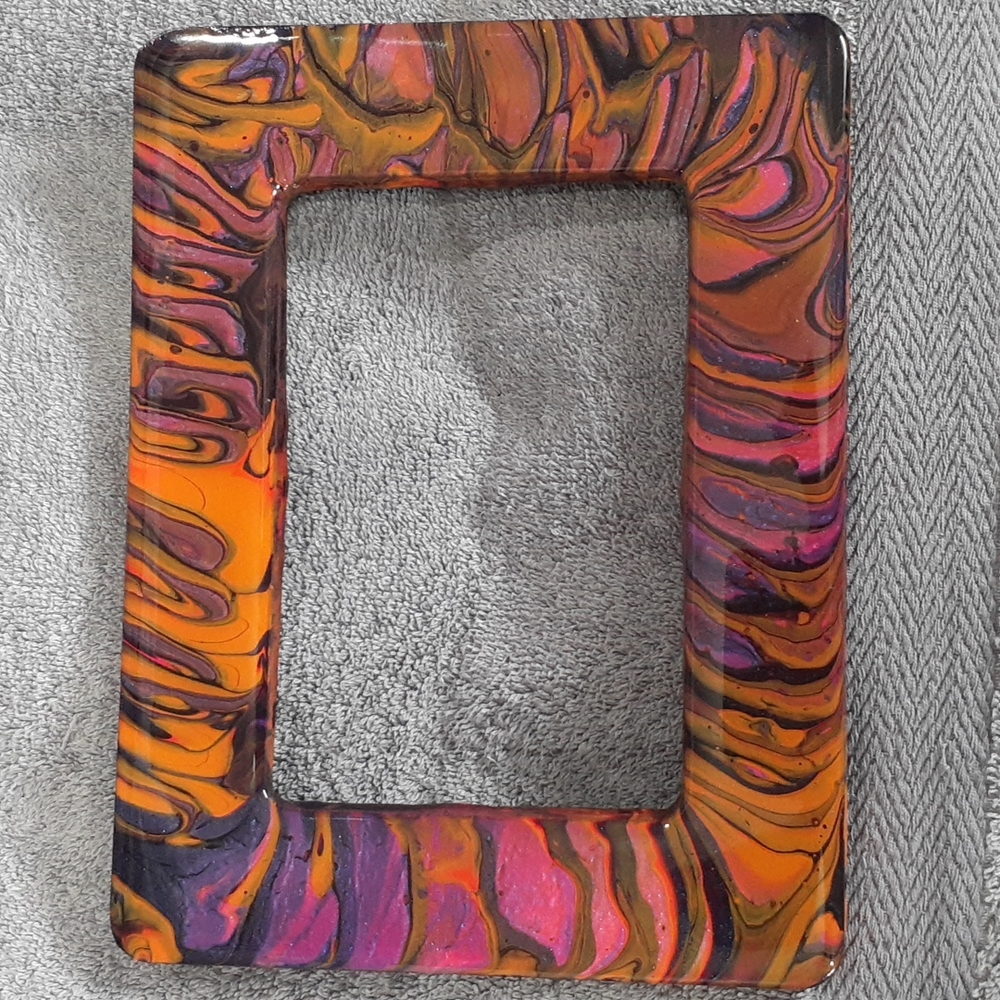 Hand Crafted Wooden Picture Frame Hand Painted Resin Essential Home Decor